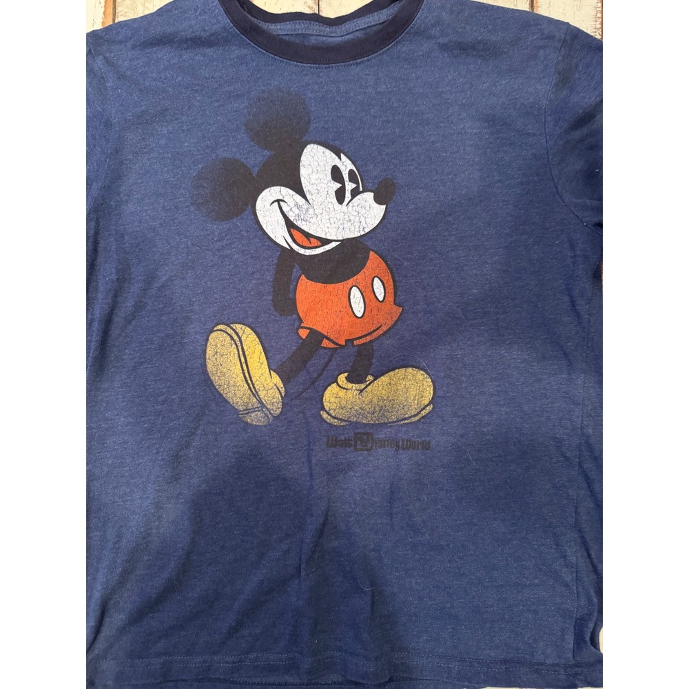 Disney Parks Mickey Mouse Walt Disney World Graphic T-Shirt Navy Blue XL